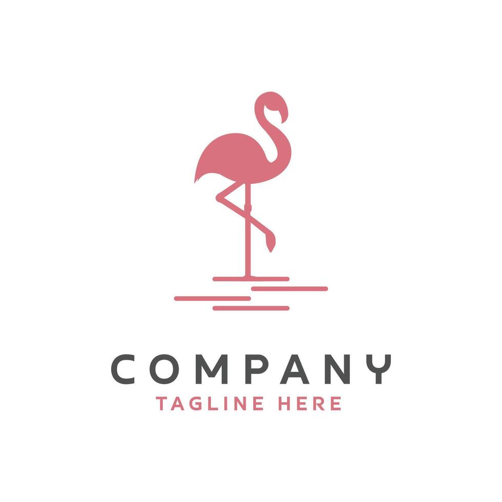Flamingo Logo Design vector
