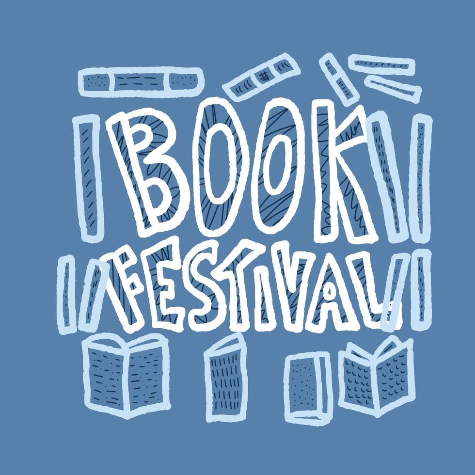 Book concept. illustration in doodle style. vector