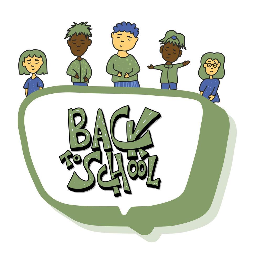 Back to school text for banner. illustration. vector