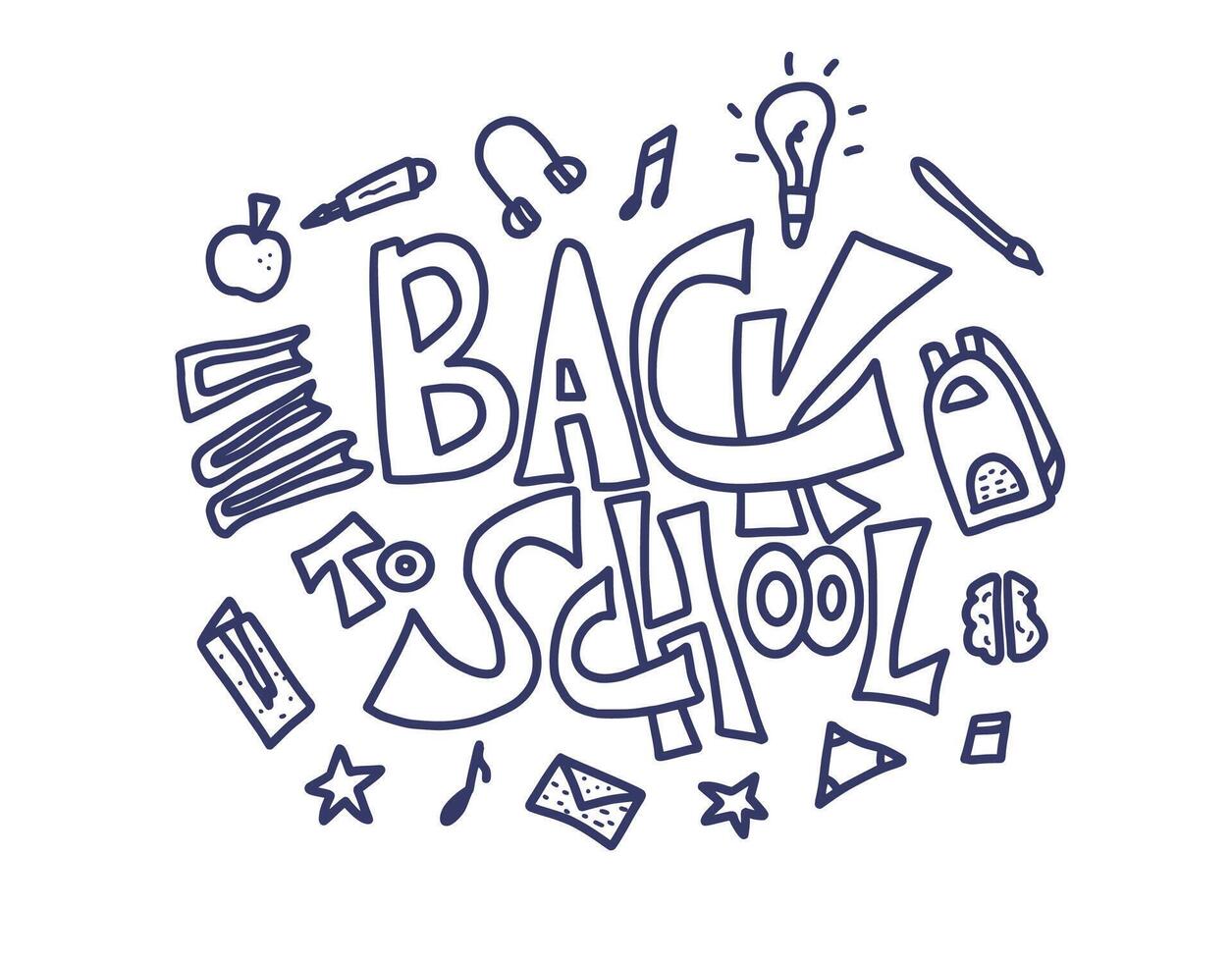 Back to school text for banner. illustration. vector