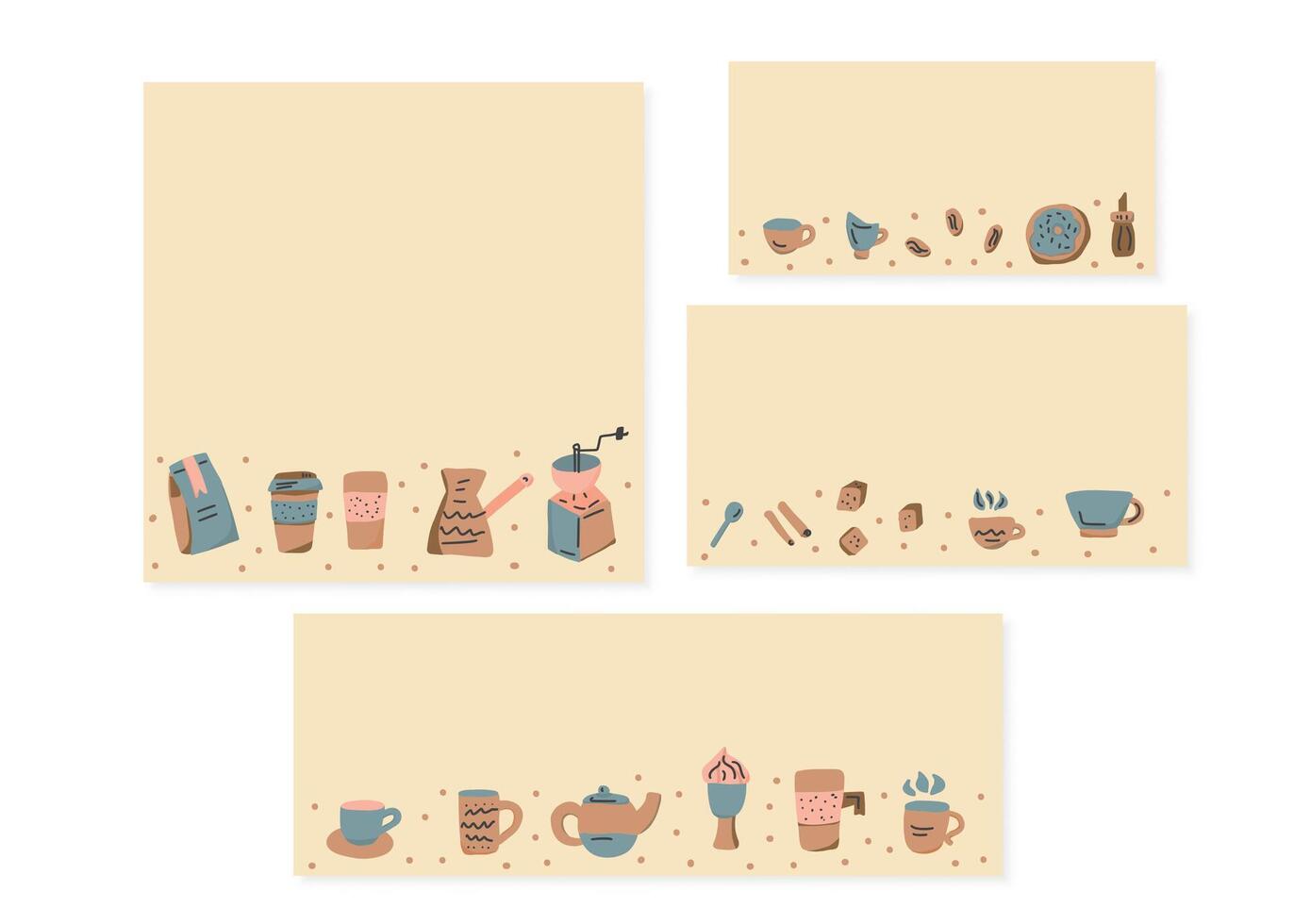 Banner template of coffee theme. set. vector