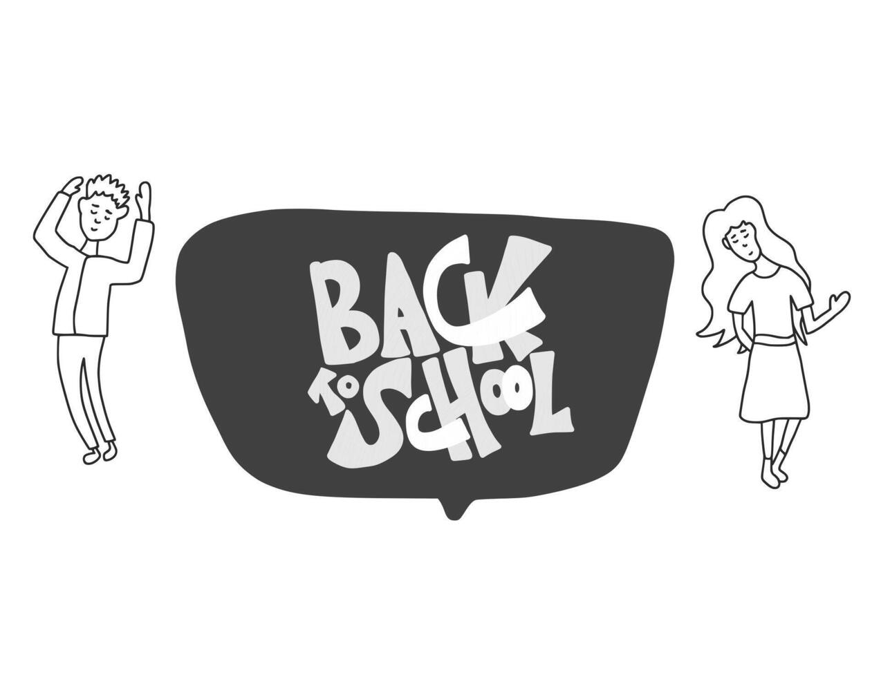 Back to school text for banner. illustration. vector