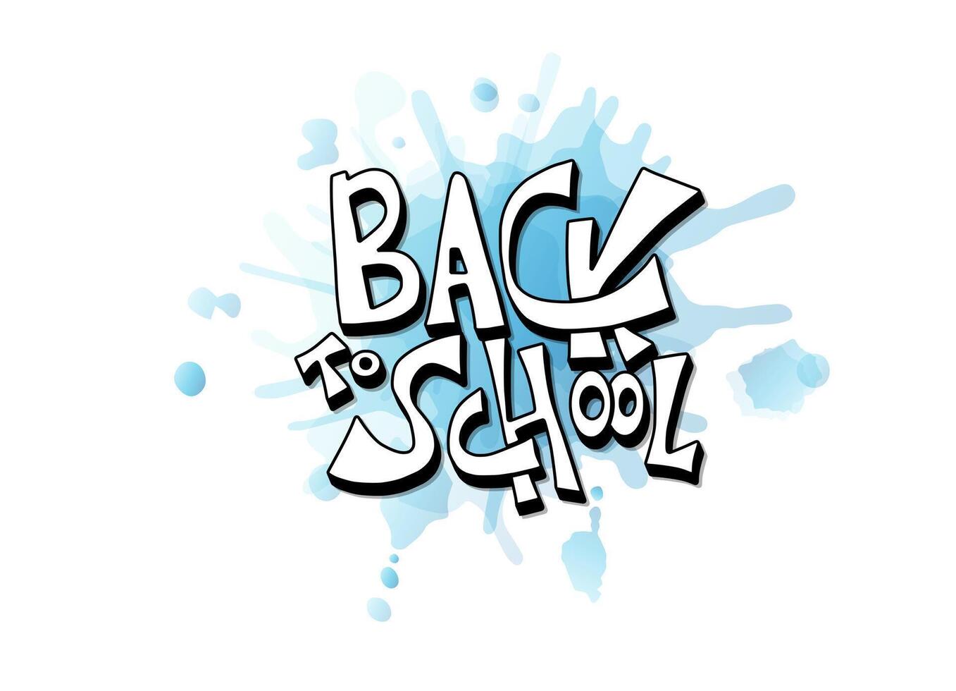 Back to school text for banner. illustration. vector