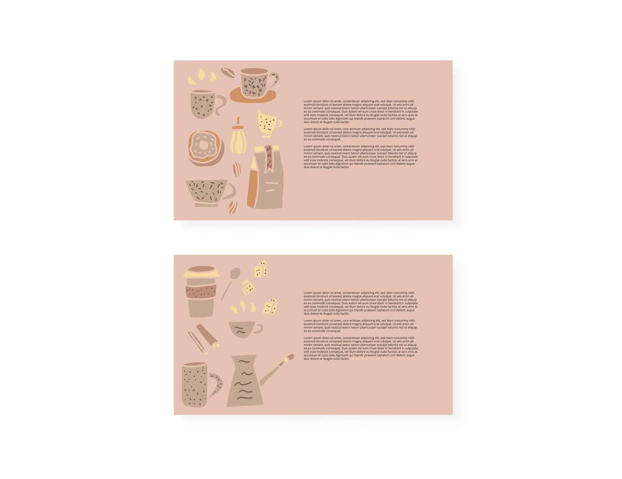 Banner template of coffee theme. set. vector