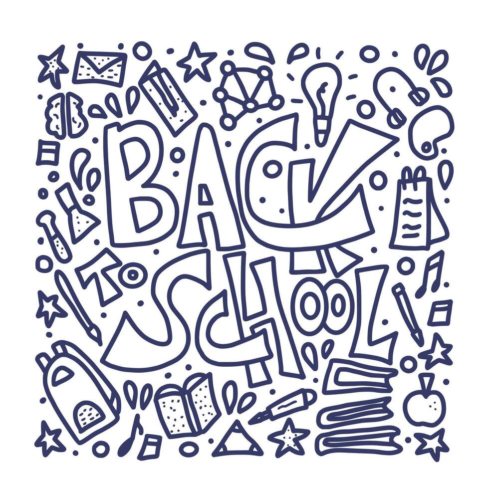 Back to school text for banner. illustration. vector