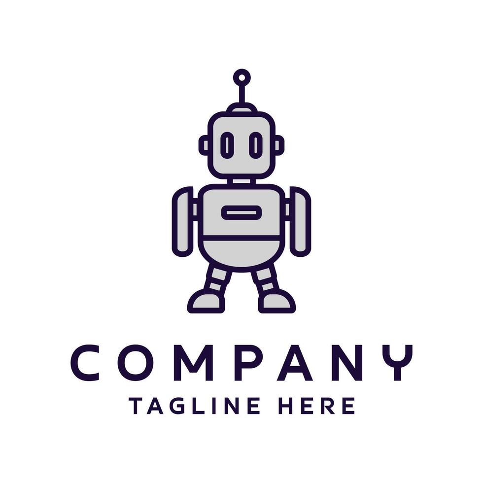 Bit Robot Logo Design vector