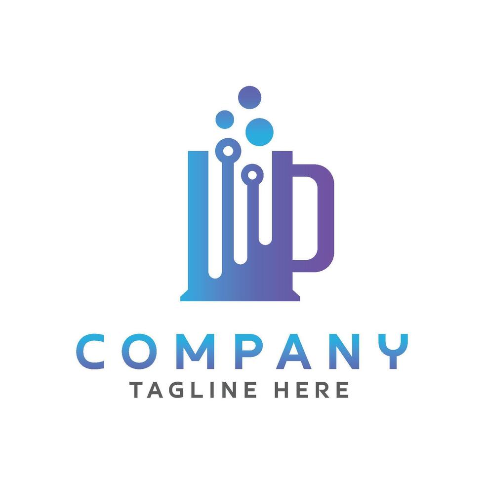 Bar Tech Logo Design vector