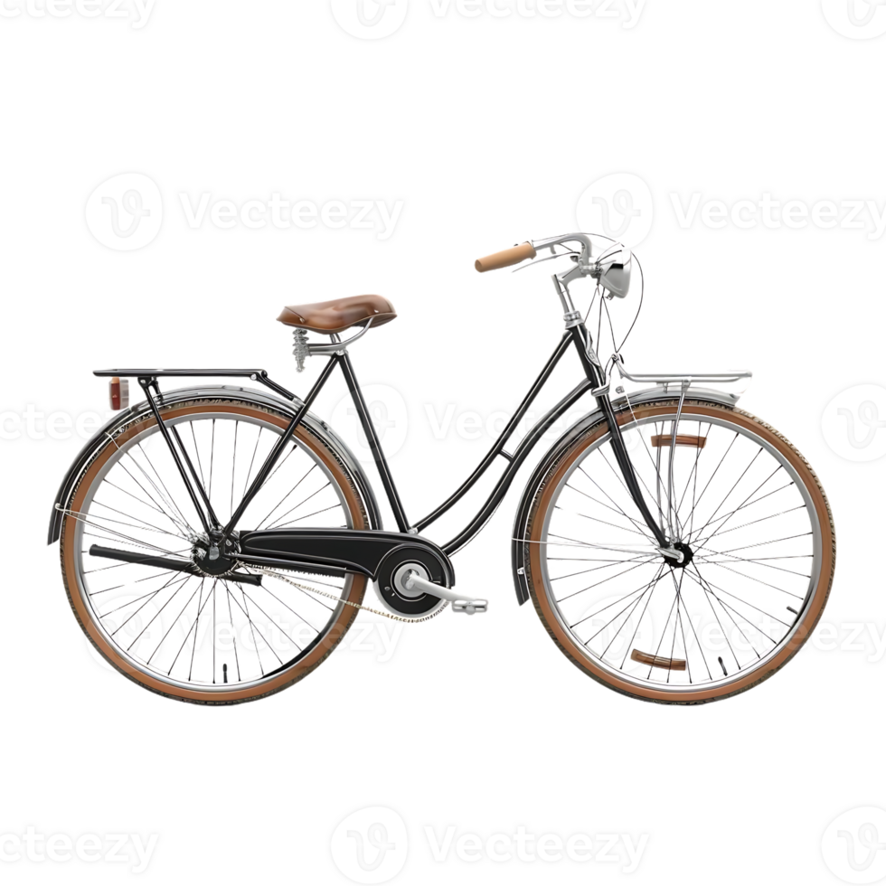 nero e Marrone Vintage ▾ bicicletta 3d illustrazione png