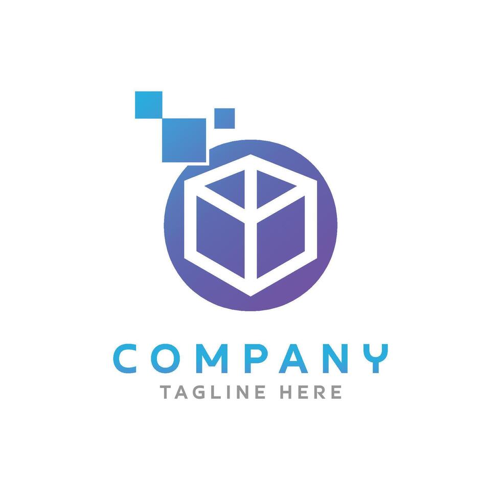 Letter Tech Logo Design vector