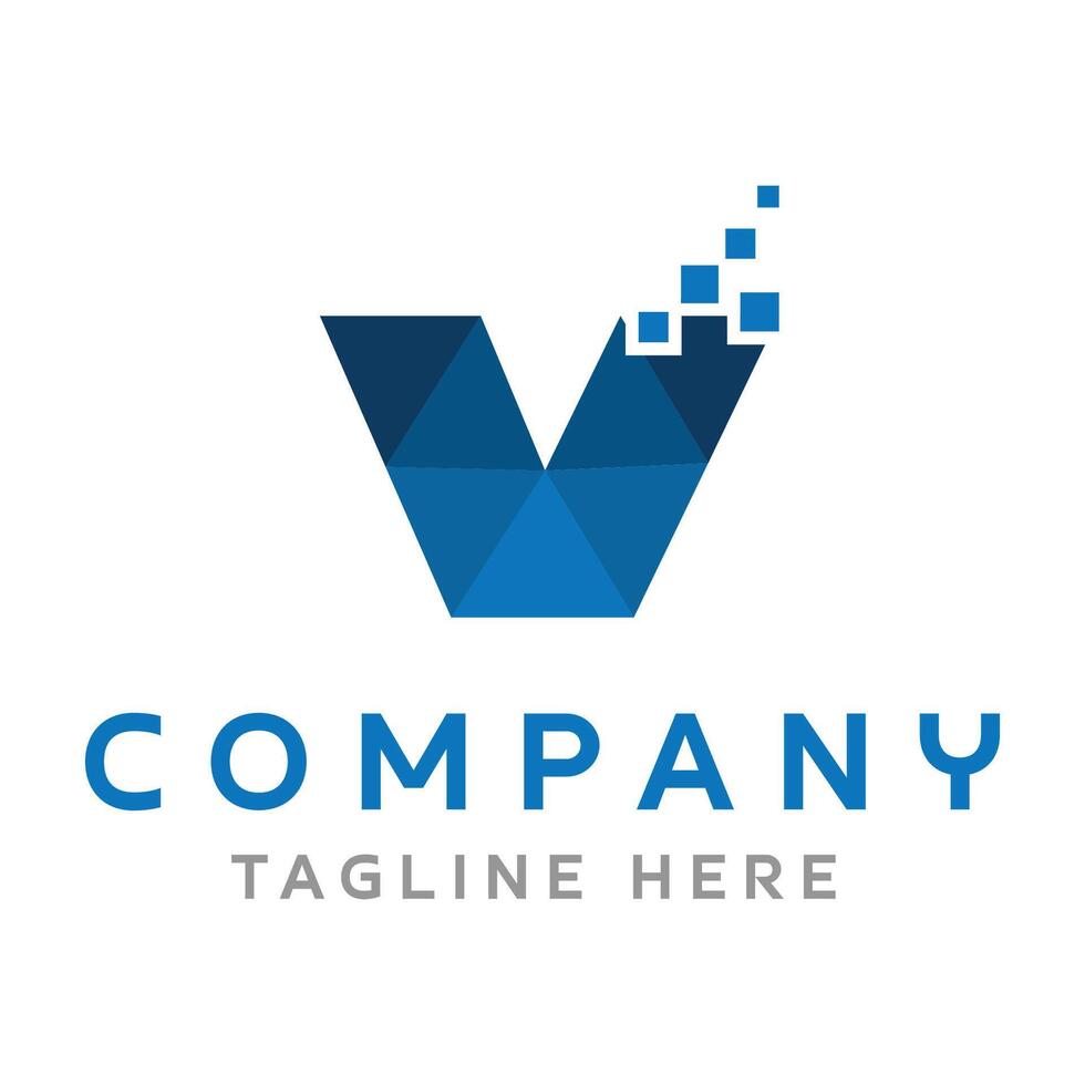 Letter V Logo Design vector