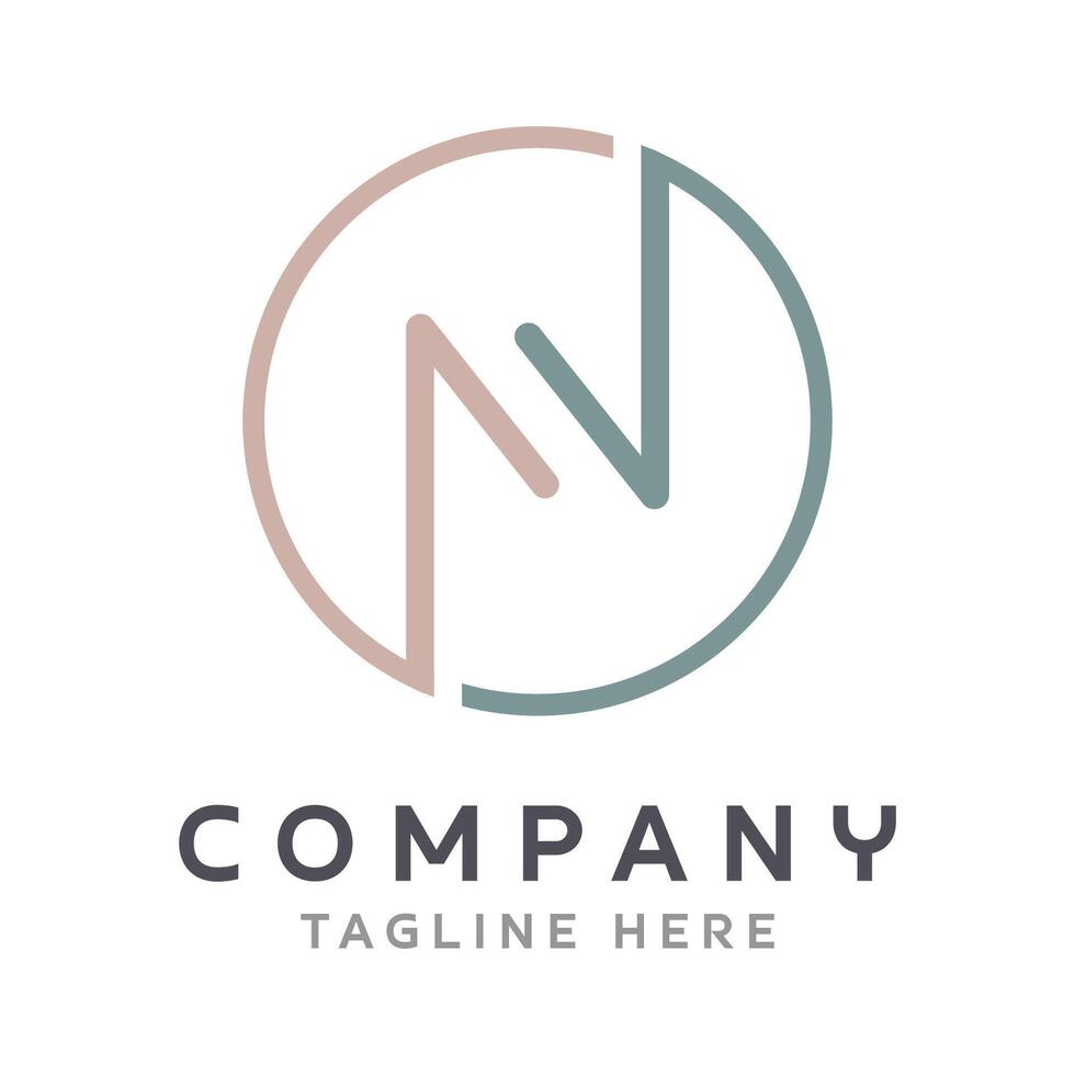 Letter N Logo Design vector