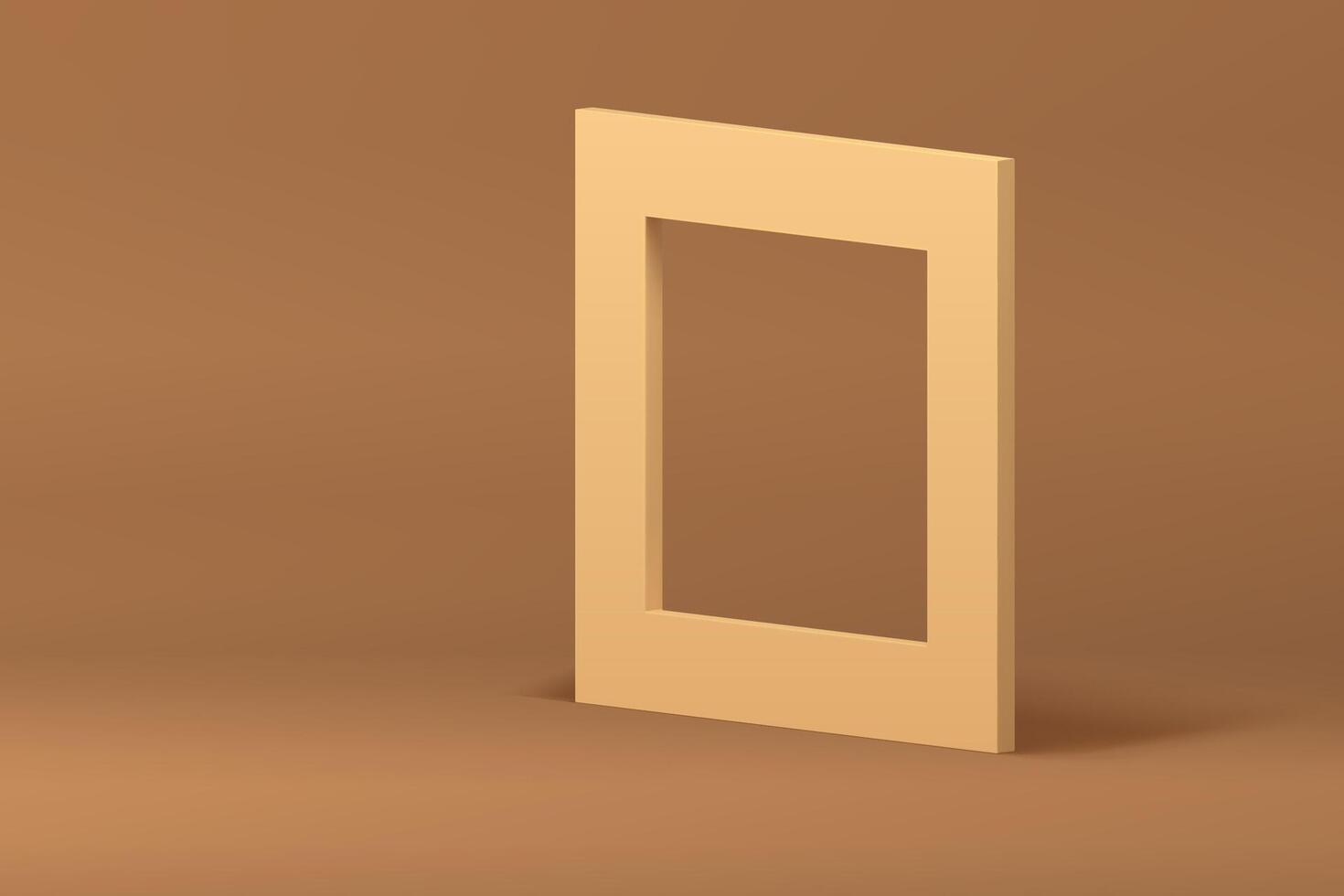 Light beige 3d squared frame isometric wall background for commercial advertising vector