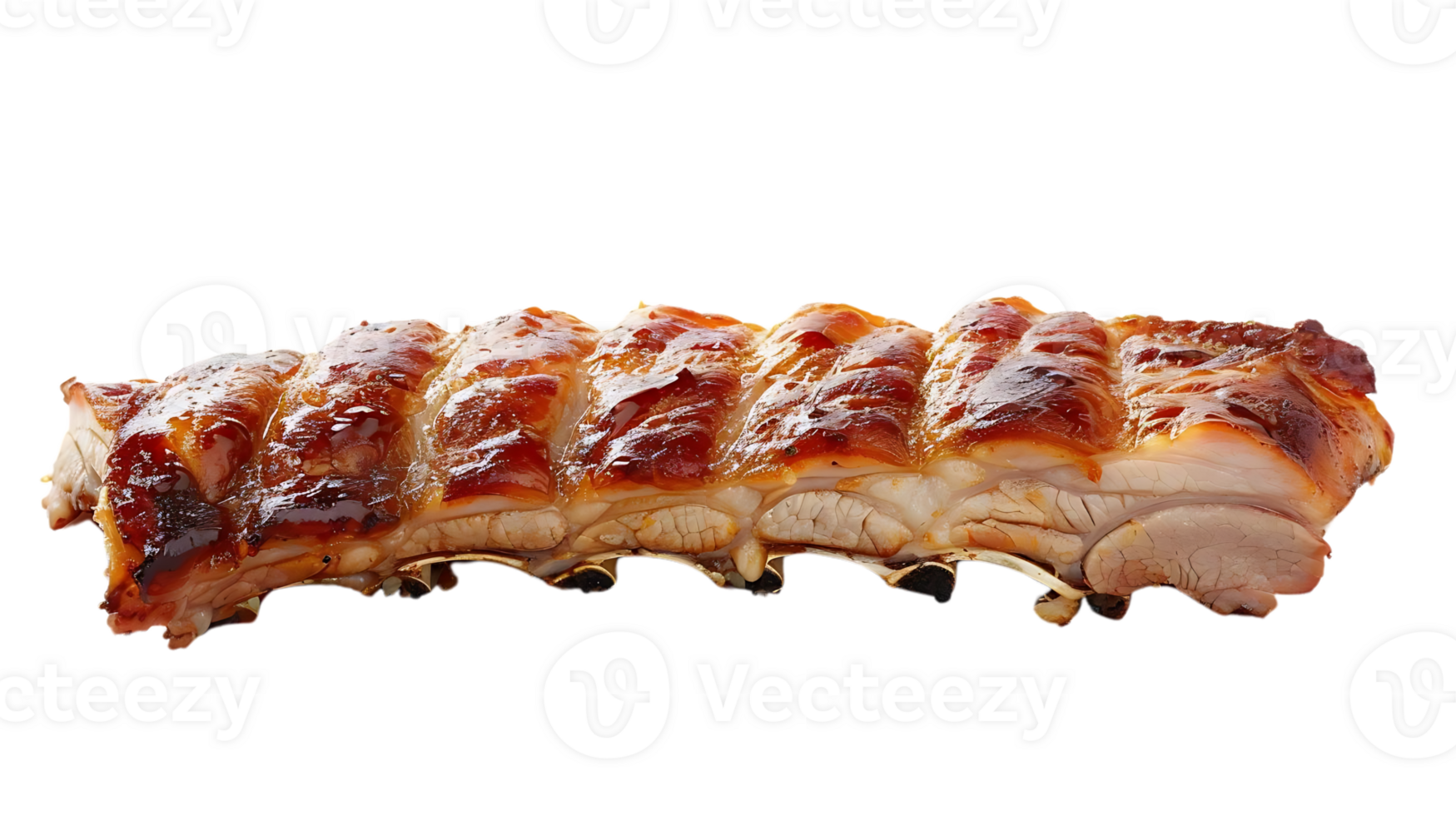 Deliciously Glazed Pork Ribs - Photo of Juicy and Tender Ribs png