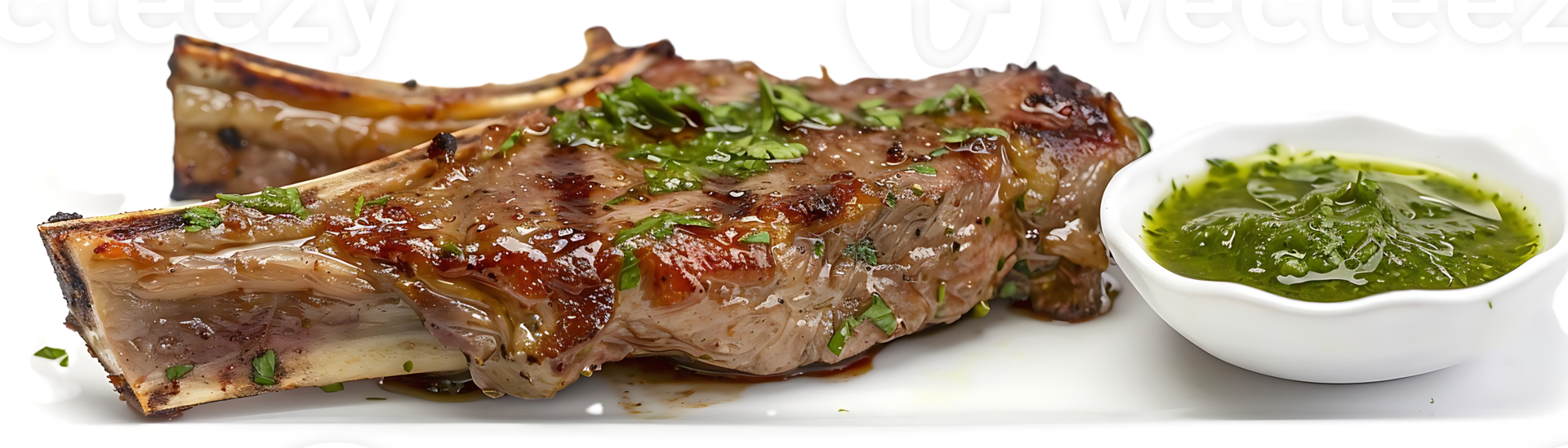 Grilled Lamb Chops with Parsley Sauce Photo png