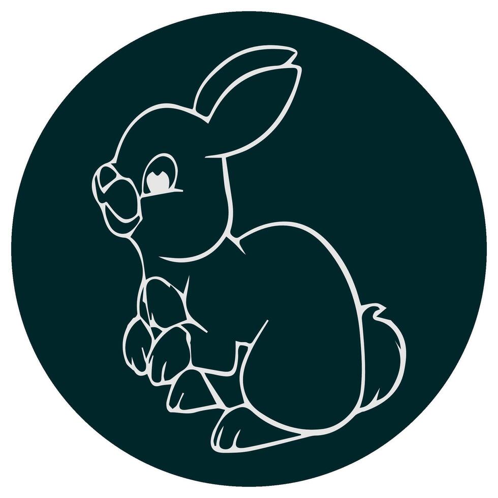 rabbit animal icon vectors illustration symbol design