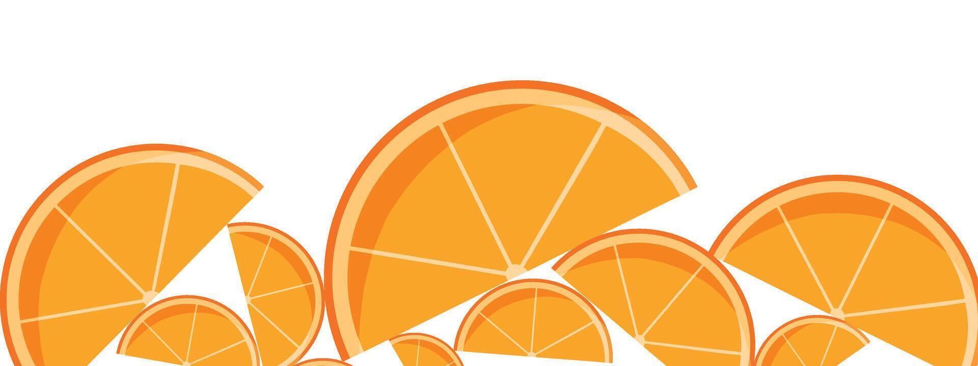 Orange fruit slice isolated on white background. illustration vector