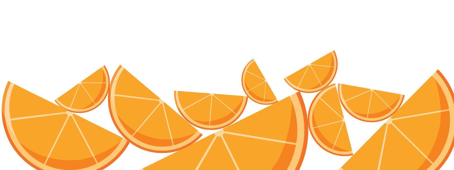 Orange fruit slice isolated on white background. vector