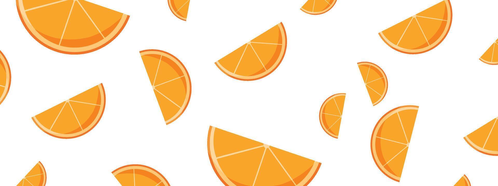 Orange fruit slice floating isolated on white background. illustration vector