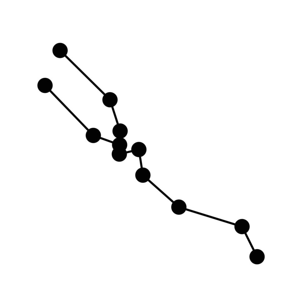 Trendy taurus zodiac symbol constellation. illustration vector