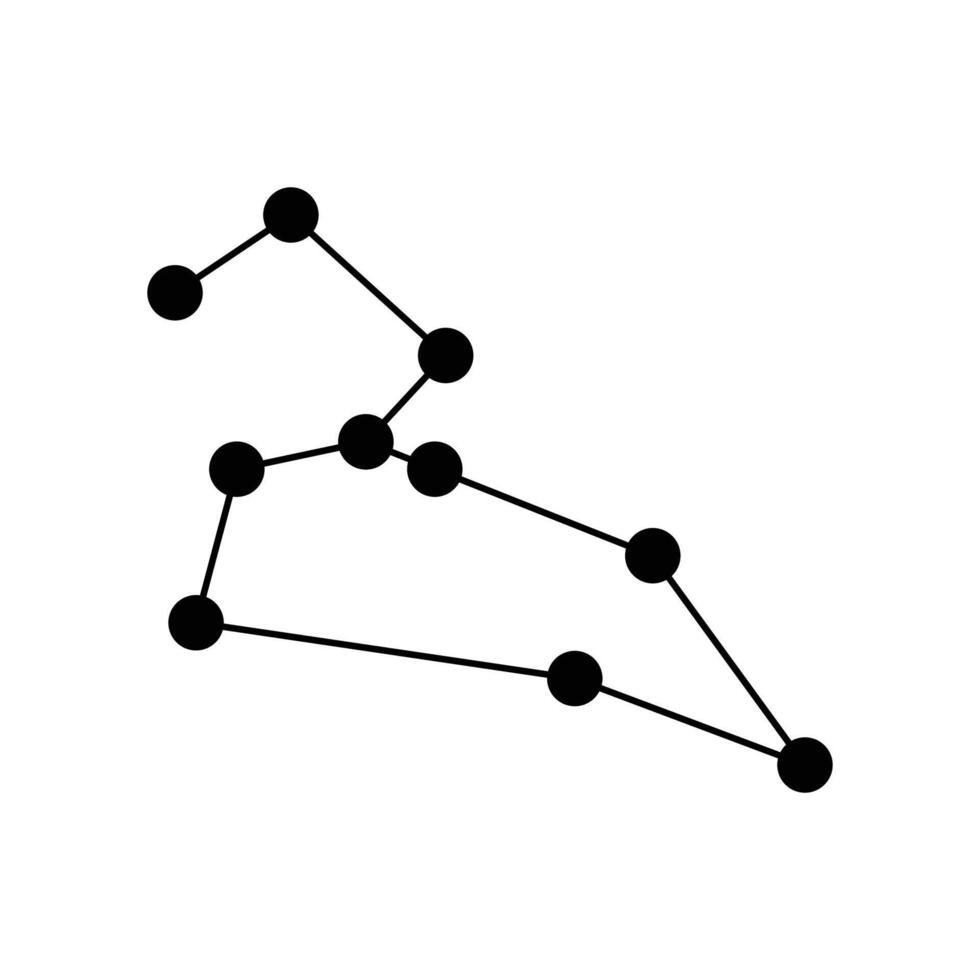 Trendy leo zodiac symbol constellation. illustration vector