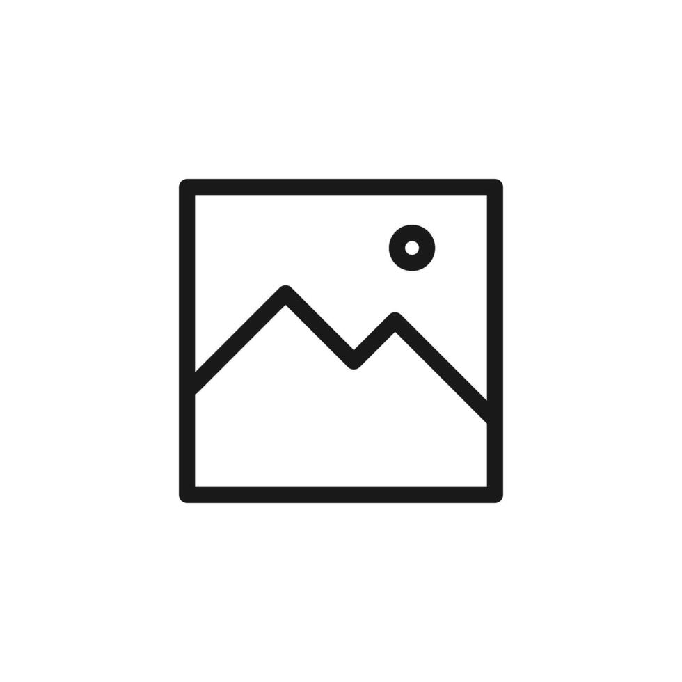 Picture gallery outline icon isolated on white vector