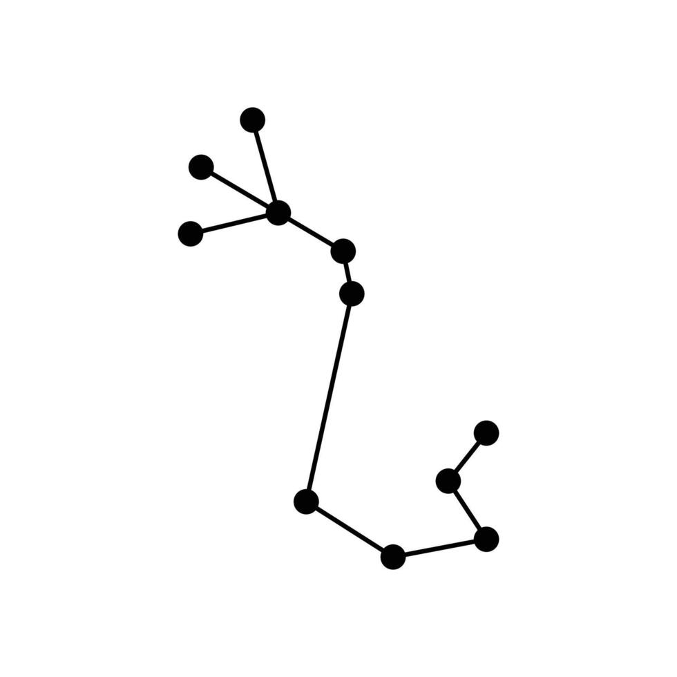 Trendy scorpio sagittarius zodiac constellation. illustration vector