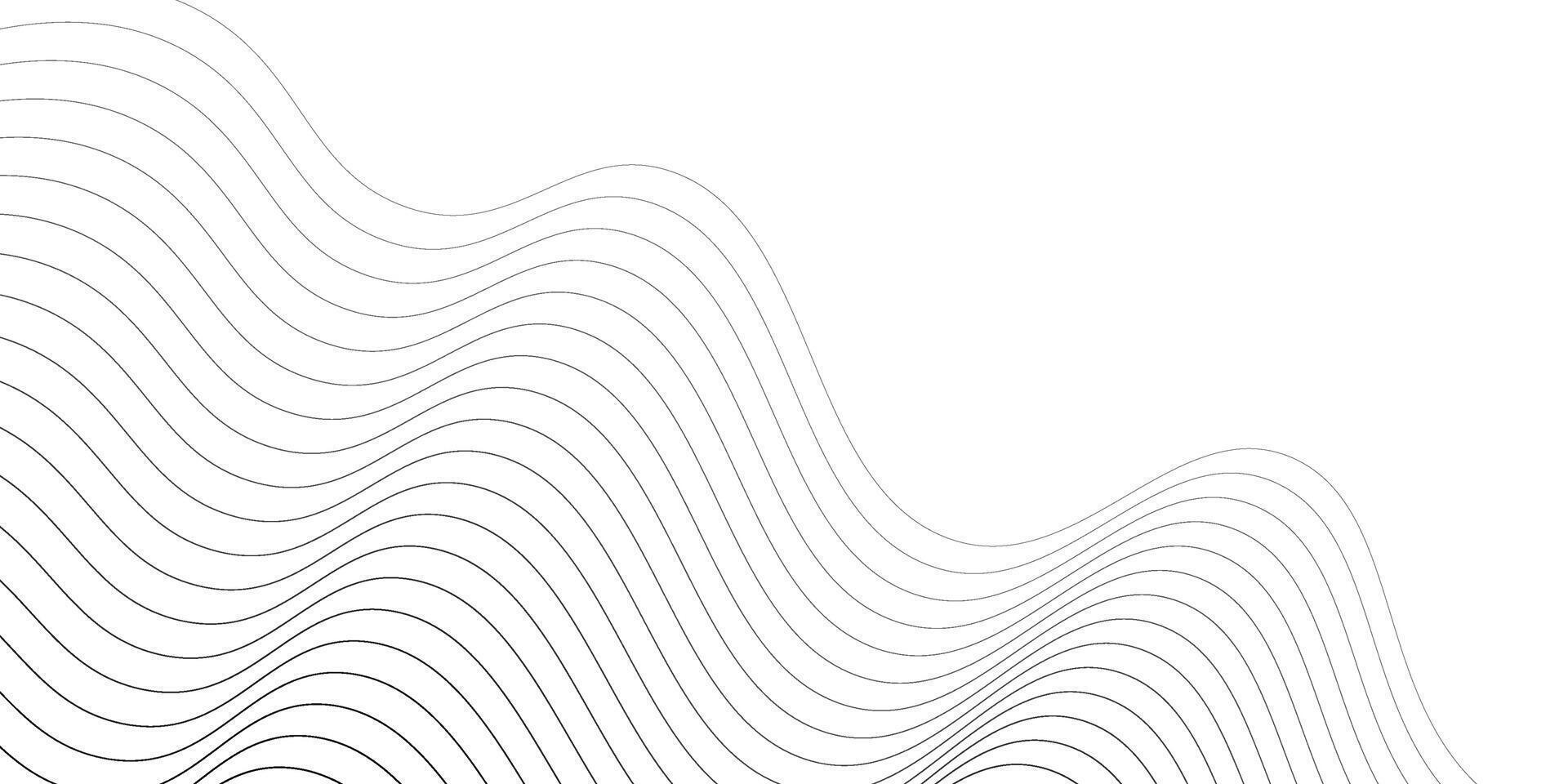 Abstract black stripes wave line. illustration vector