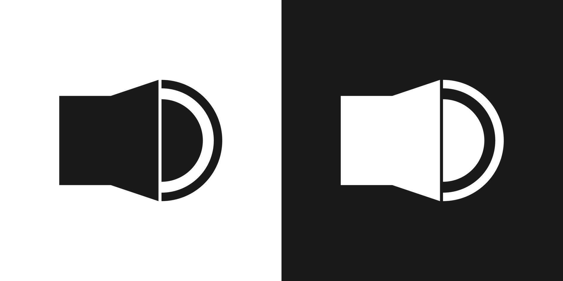 Speaker volume black and white icon set vector