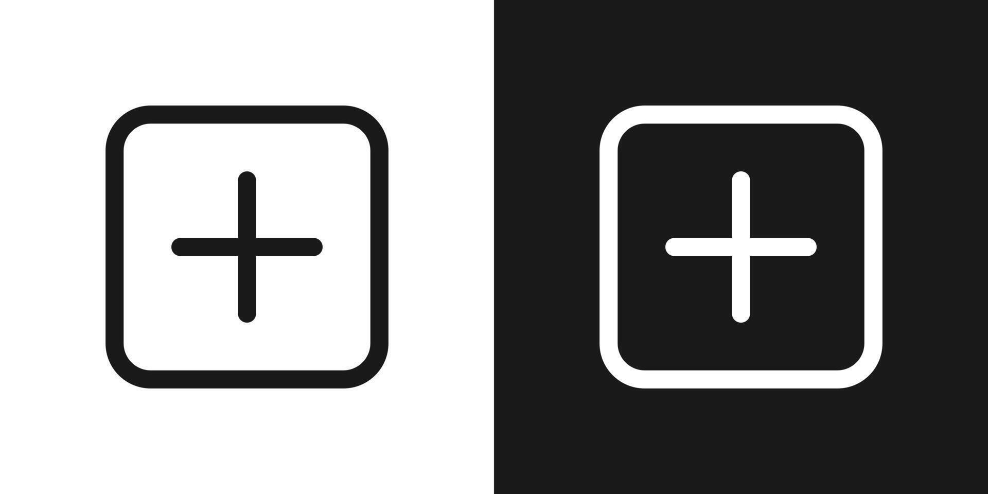 Add new post icon outline black and white set. illustrator vector