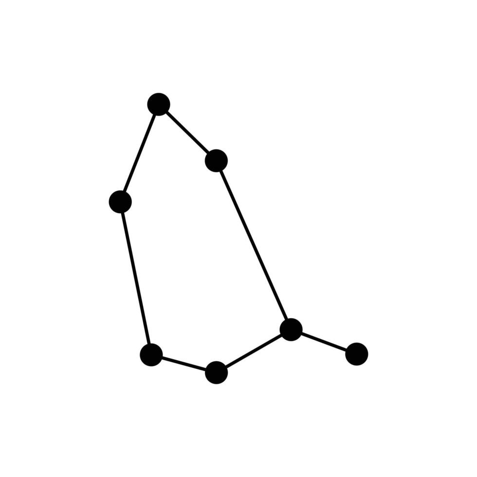 Aquarius zodiac symbol constellation. illustration vector