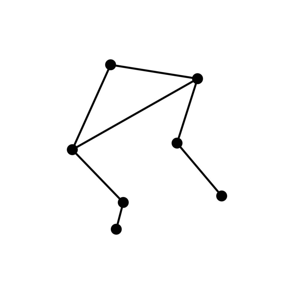 Libra zodiac symbol constellation. illustration vector