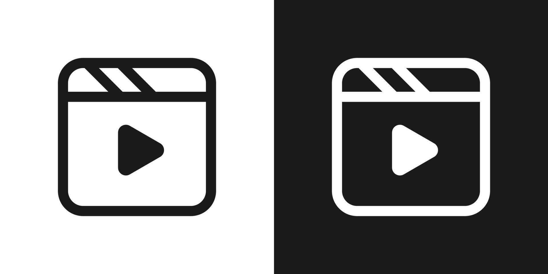 reels outline icon symbol set. illustrator vector