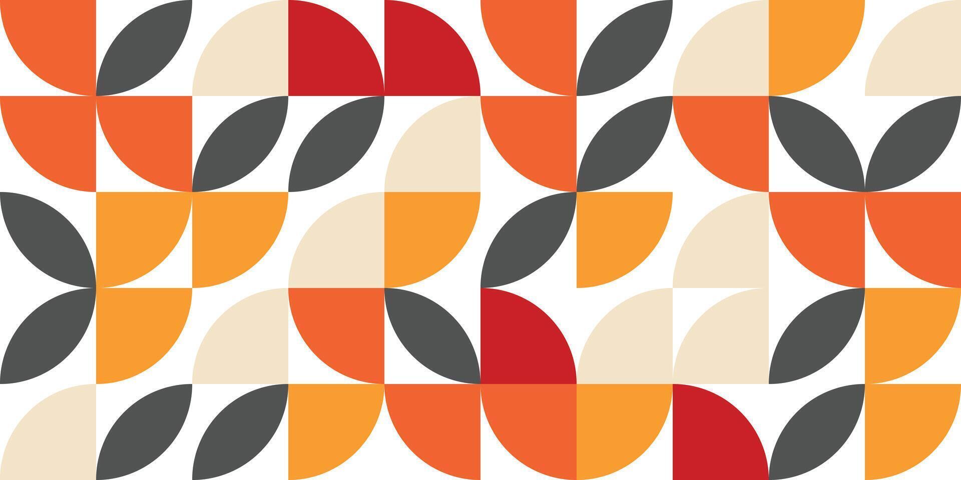 Bauhaus retro pattern background, geometric design posters, wall art, template, layout with primitive shapes elements. vector