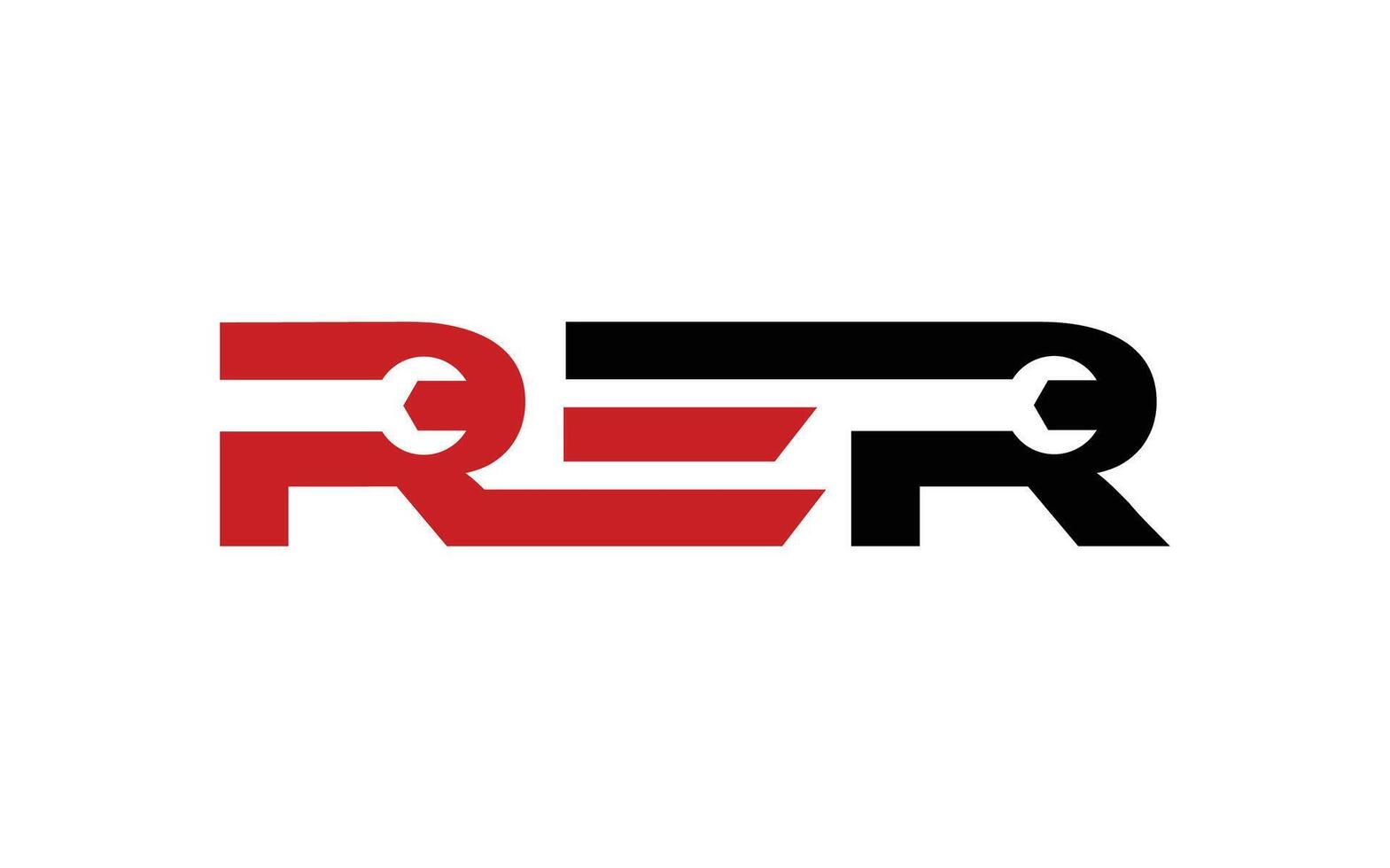Gear and wrench mechanic with initial logo design vector