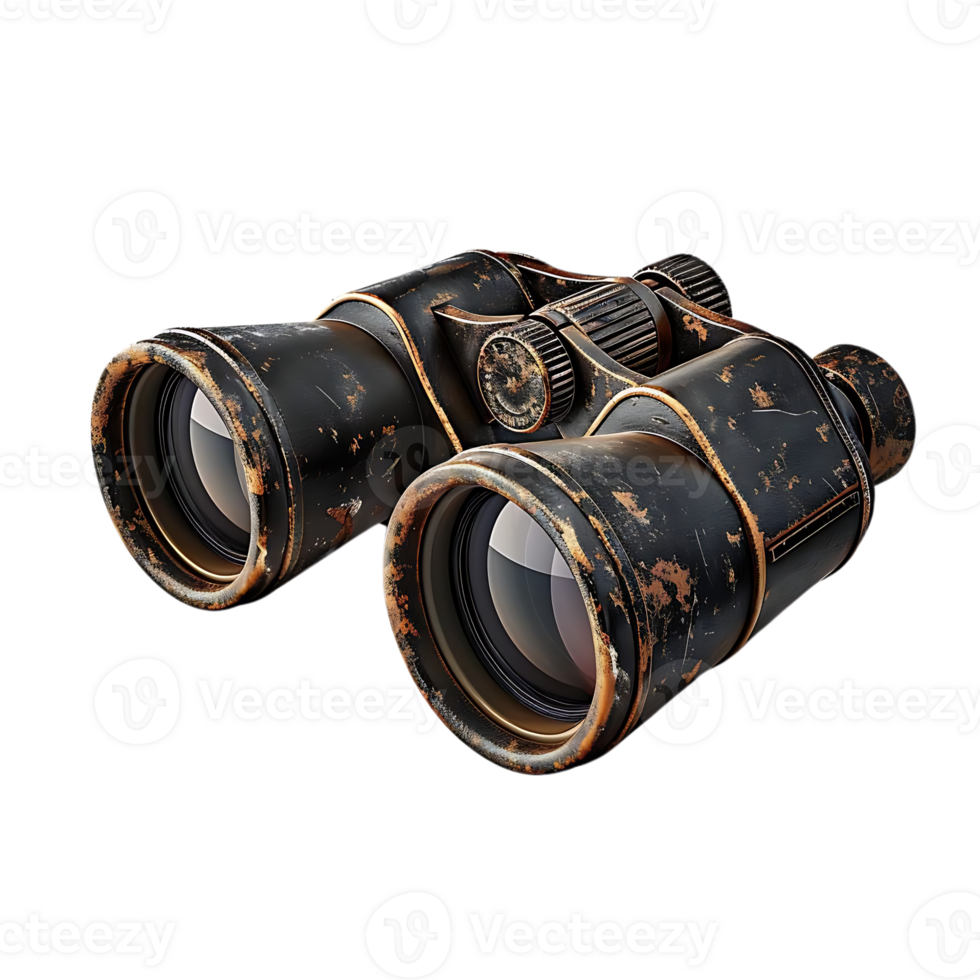 Vintage Binoculars 3D Render png