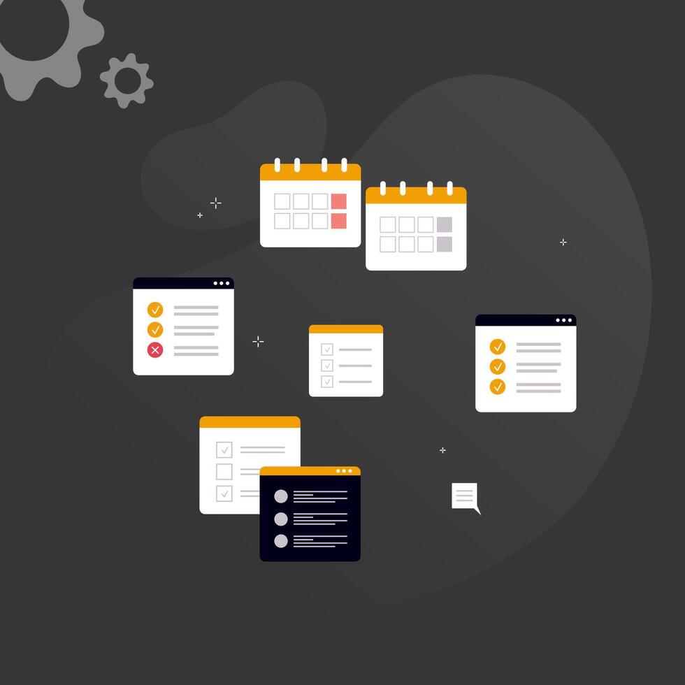 Simple multi-colored icons related to programming and communication on background, perfect for website, blog, graphic design, social media, UI, mobile app vector