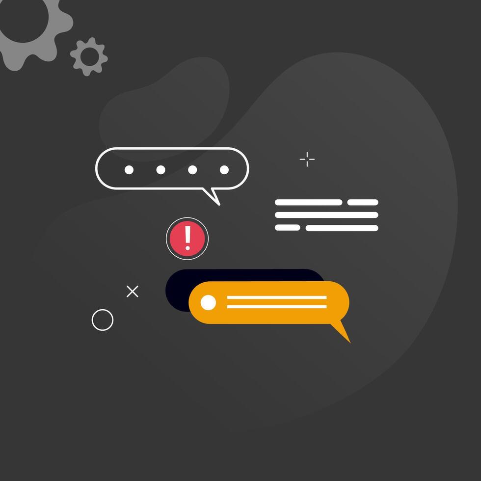 Simple multi-colored icons related to programming and communication on background, perfect for website, blog, graphic design, social media, UI, mobile app vector