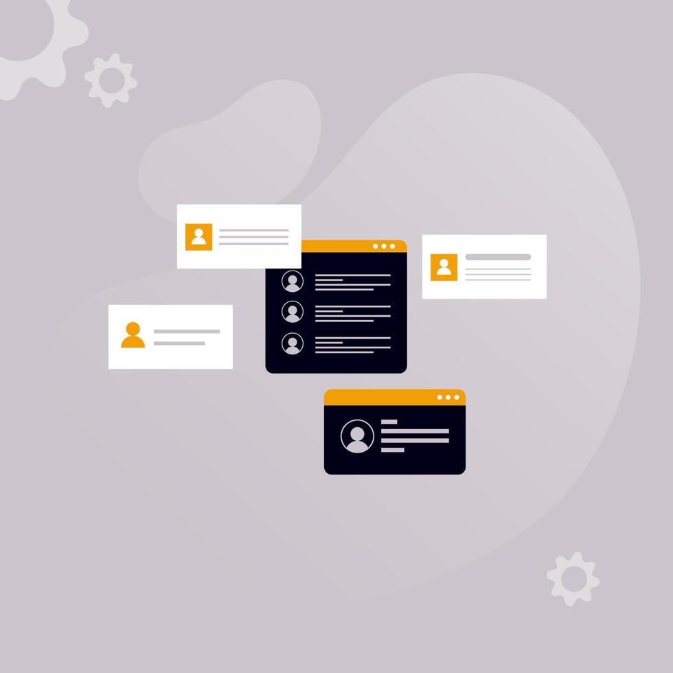 Simple multi-colored icons related to programming and communication on background, perfect for website, blog, graphic design, social media, UI, mobile app vector