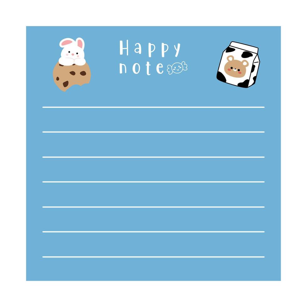cute note paper notes vector