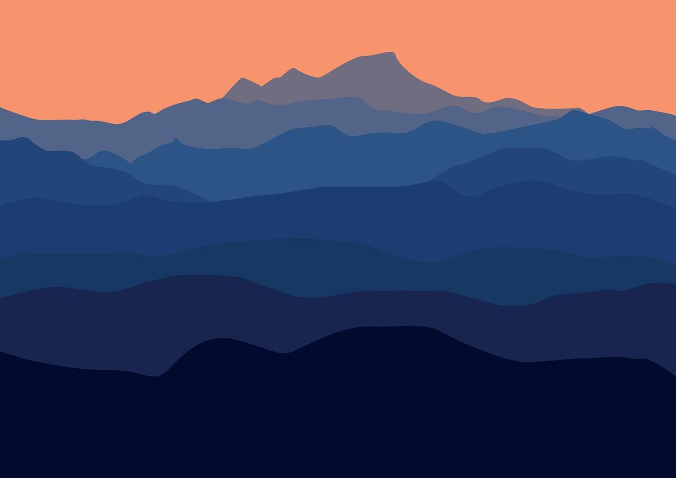 landscape with mountains illustration design vector