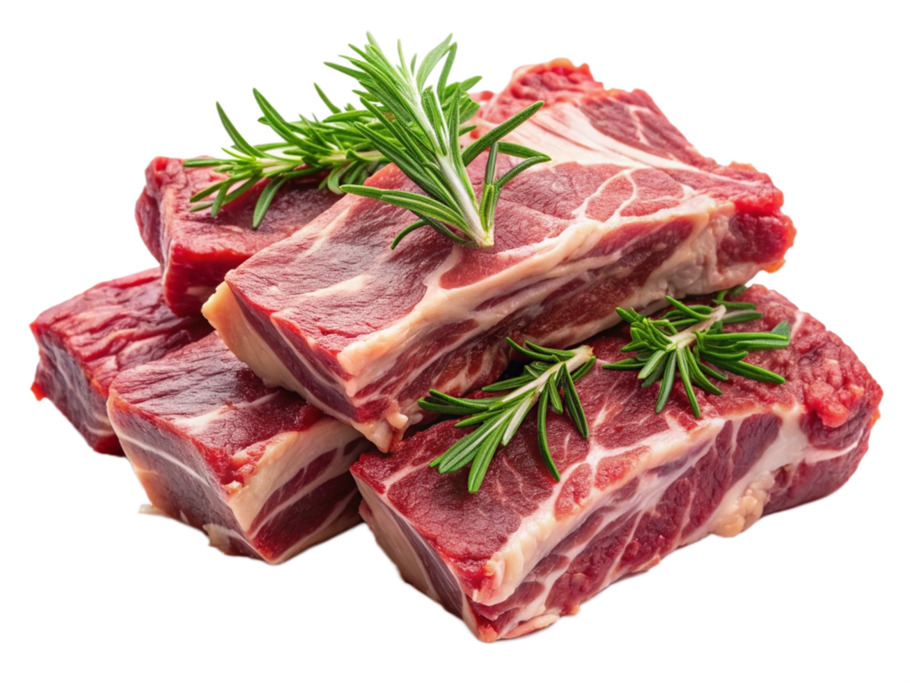 High Quality Realistic Fresh Raw Meat Isolated on Transparent Background png