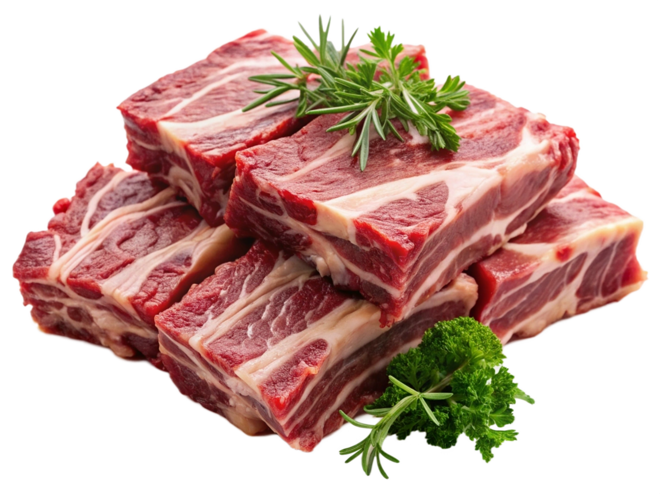 High Quality Realistic Fresh Raw Meat Isolated on Transparent Background png