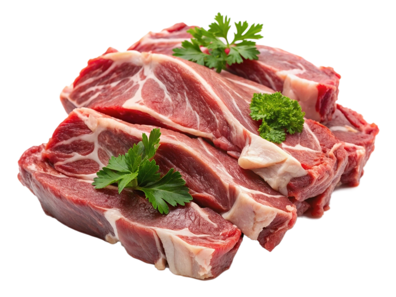 High Quality Realistic Fresh Raw Meat Isolated on Transparent Background png