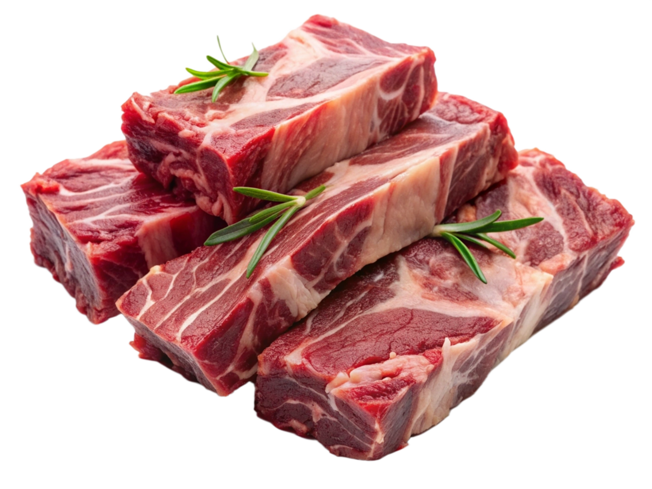 High Quality Realistic Fresh Raw Meat Isolated on Transparent Background png