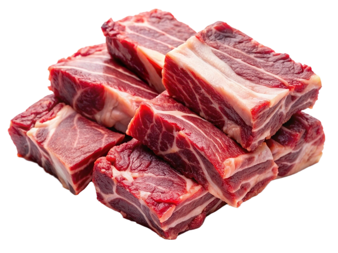 High Quality Realistic Fresh Raw Meat Isolated on Transparent Background png