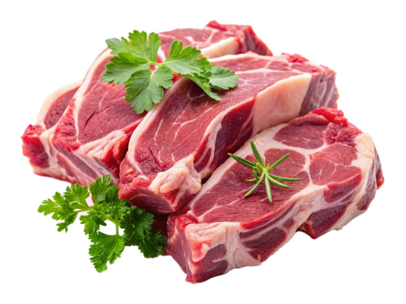High Quality Realistic Fresh Raw Meat Isolated on Transparent Background png