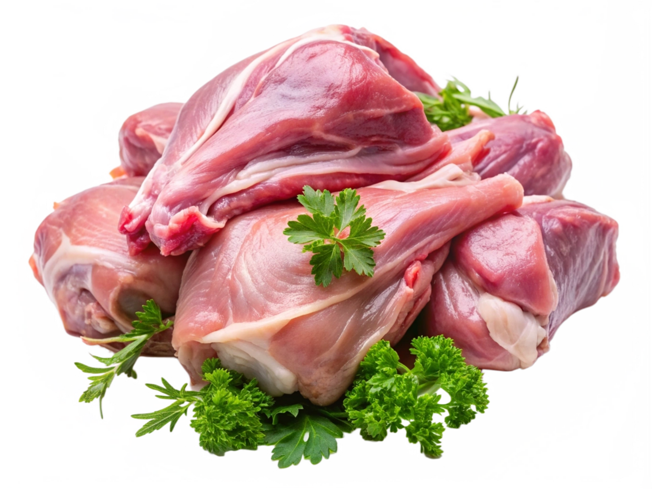 High Quality Realistic Fresh Raw Meat Isolated on Transparent Background png
