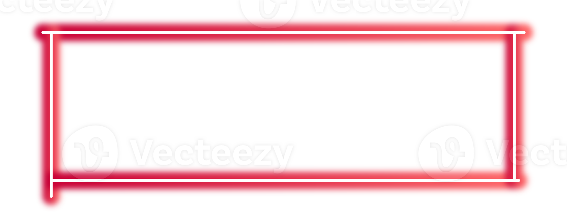 Neon red blank frame design element png