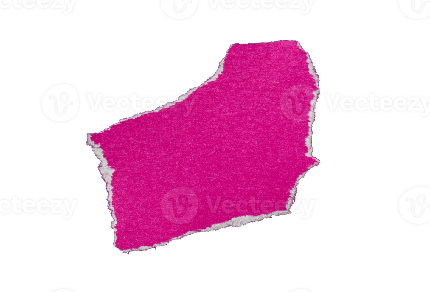 Pink ripped torn paper piece isolated on transparent background, paper design element png