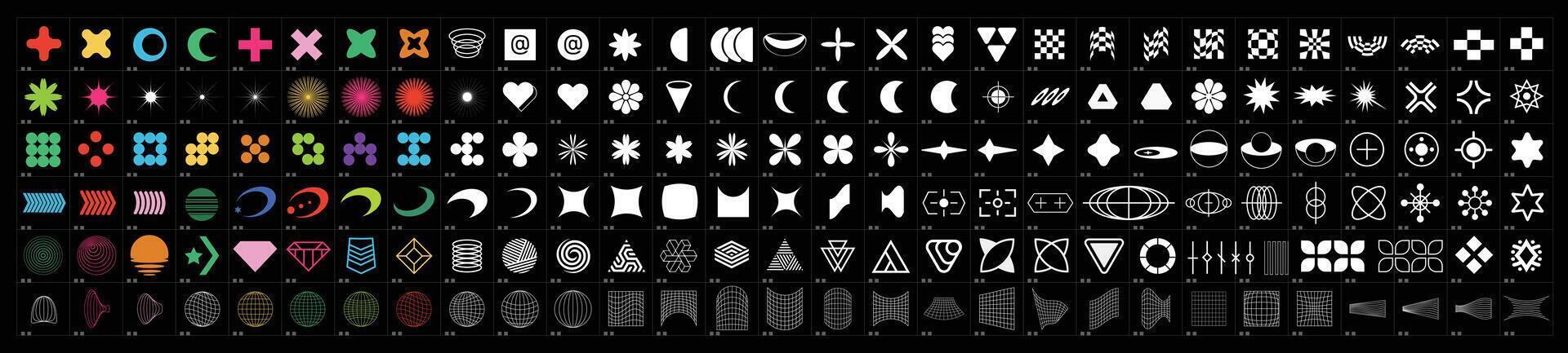 Design Elements, Abstract geometric and modern futuristic shapes, Suitable for posters, T-shirts, Banner, And Social Media Post V1 vector